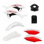 Kit Plástico CRF 250F Branco/Vermelho Aces. Preto