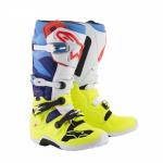 Bota Alpinestars Tech 7 New Amarelo Branco Azul Ciano  