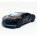 Miniatura Carro Bugatti Chiron Special Edition Preto/Azul1:24-Maisto