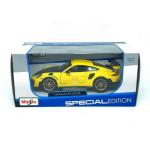 Miniatura Carro Porsche 911 GT2 RS  Amarelo 1:24 - Maisto