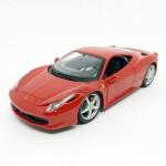 Miniatura Carro Ferrari 458 Italia Race e Play Vermelho 1:24 - Burago