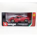 Miniatura Carro Ferrari 458 Italia Race e Play Vermelho 1:24 - Burago
