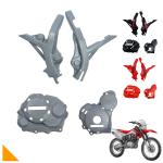 Kit Protetor De Quadro E Motor Lateral Crf 230 Defender Amx Cinza