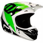 Capacete Fox V1 Race Branco/Preto/Verde