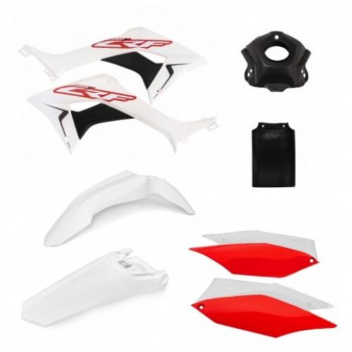 Kit Plástico CRF 250F Branco/Vermelho Aces. Preto
