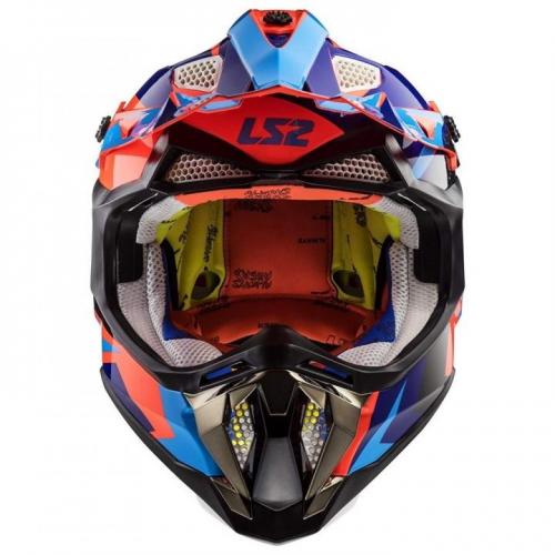 Capacete LS2 MX470 Subverter Azul Laranja