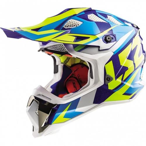 Capacete LS2 MX470 Subverter Azul Flúor 