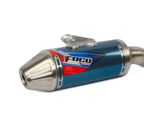 Ponteira e Curva De Escape CRF250F Foco Racing Azul