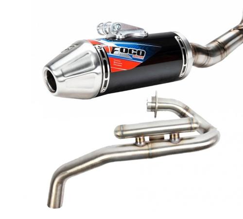Ponteira e Curva De Escape CRF250F Foco Racing Preto
