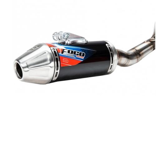 Ponteira e Curva De Escape CRF250F Foco Racing Preto