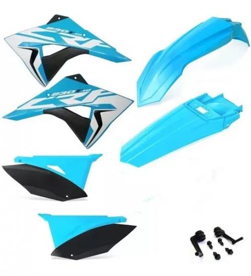 Kit Plastico Elite CRF 230 Biker Azul Neon   