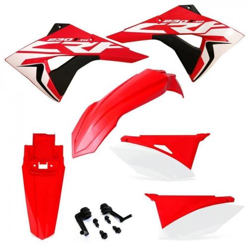 Kit Plastico Elite CRF 230 Biker Vermelho/Branco 