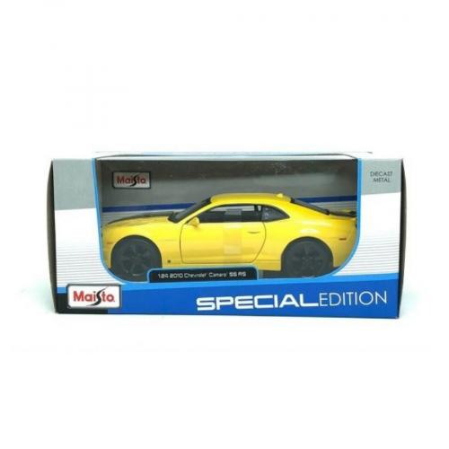 Miniatura Carro Chevrolet Camaro SS RS (2010) Amarelo 1:24 - Maisto