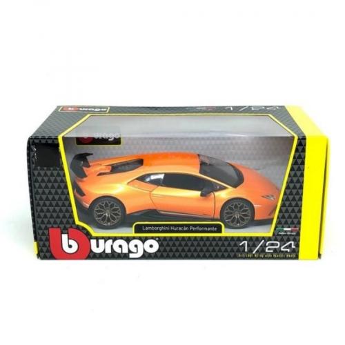 Miniatura Carro Lamborghini Huracán Performante Laranja 1:24 - Burago 