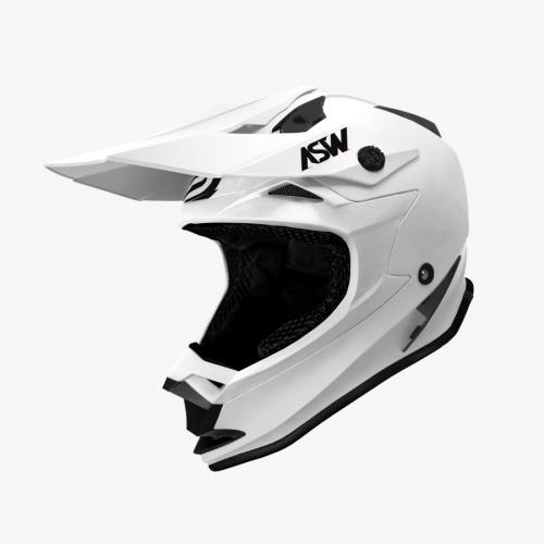 Capacete ASW Fusion Solid 2021 Branco Fosco