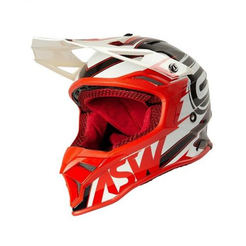 Capacete ASW FUSION 2.0 BLADE Branco/Vermelho