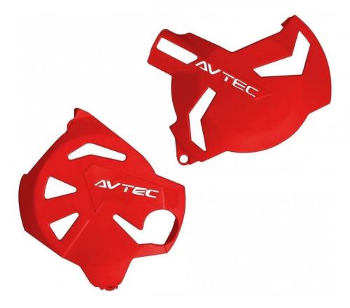 Protetor de Tampa Motor CRF 250F AVTEC Vermelho 