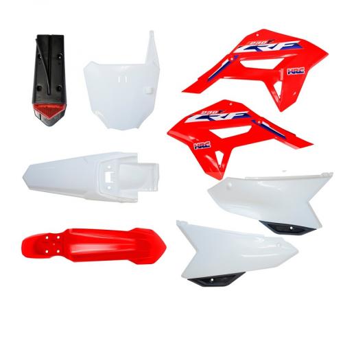 Kit Plástico CRF230F F21 AMX Completo Vermelho/Branco