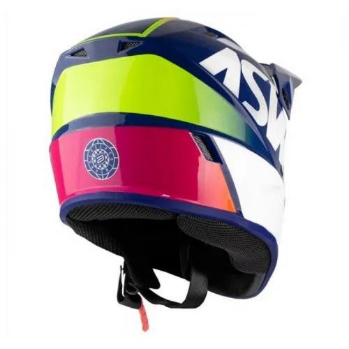 Capacete ASW Bridge Amarelo Fluo Azul