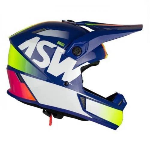 Capacete ASW Bridge Amarelo Fluo Azul