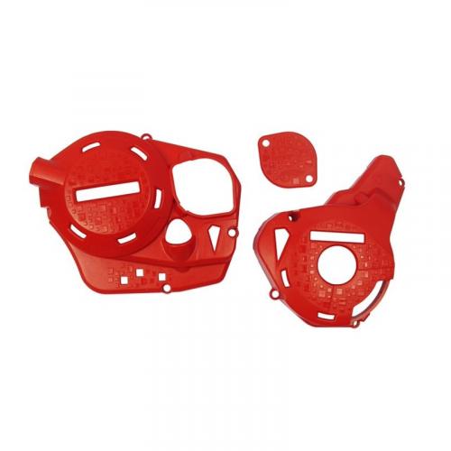 Protetor Tampas Laterais Do Motor Defender CRF250F Amx Vermelho