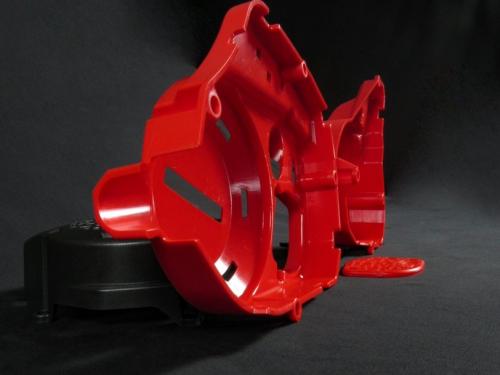 Protetor Tampas Laterais Do Motor Defender CRF250F Amx Vermelho