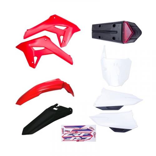 Kit Plástico CRF250F AMX F21 Completo Vermelho/Branco/Preto