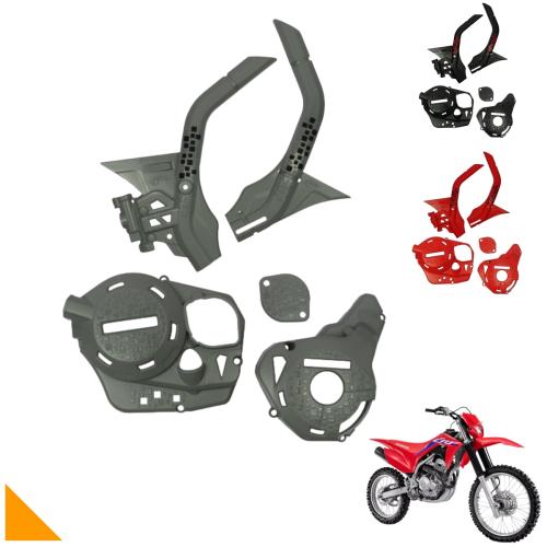 Kit Protetor De Quadro E Motor Lateral Crf 250 Defender Amx Cinza