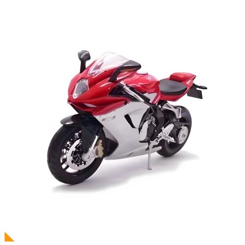 Miniatura Moto MV Agusta F3-Vermelha/Prata-Maisto-1:12