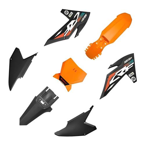 Kit Plástico Carenagem MY23 CRF230 Laranja/Preto Biker 