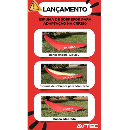 Espuma De Banco Sobrepor CRF 250f  Modelo Race - Avtec