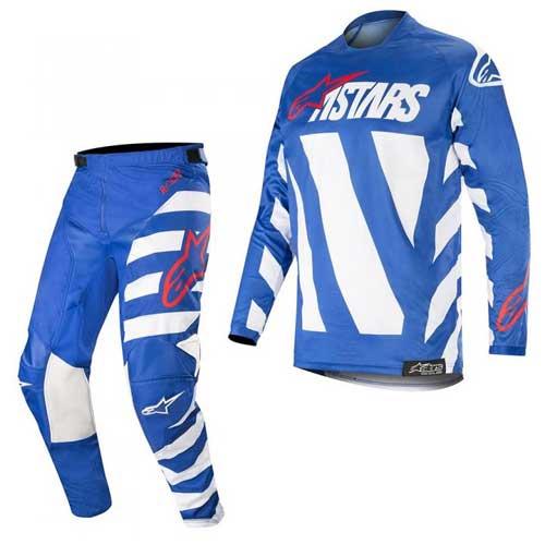 Calça + Camisa Alpinestars Racer Braap 2019 Azul