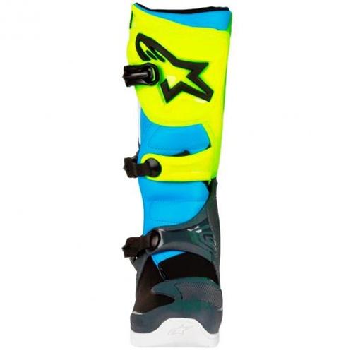 Bota Alpinestars Tech 3 Cinza / Amarelo Fluo / Ciano