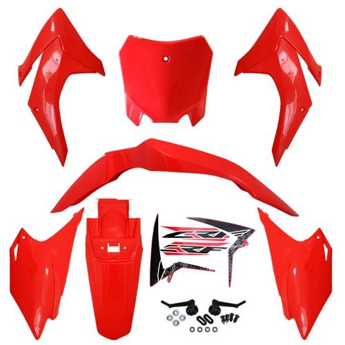 Kit Plástico Avtec CRF 230 Honda Com Number e Adesivo - Modelo 2015