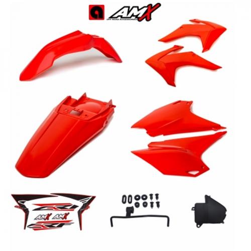 Kit Plástico CRF 230 AMX Vermelho Sólido