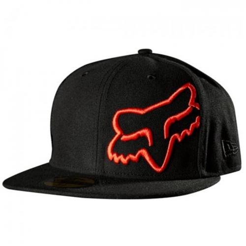 Boné Grounder 59Fifty Hat Preto Logo Vermelha